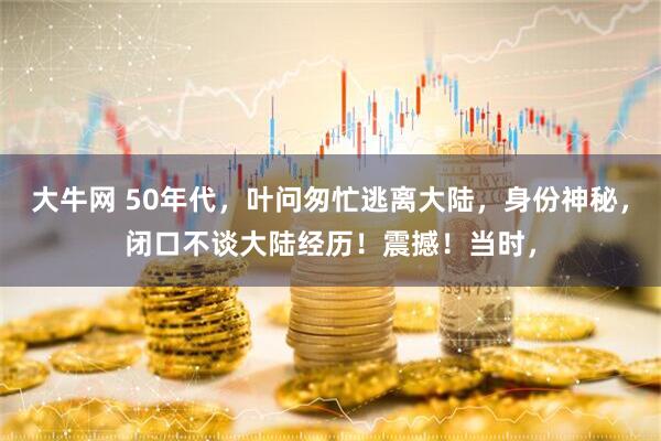 大牛网 50年代，叶问匆忙逃离大陆，身份神秘，闭口不谈大陆经历！震撼！当时，