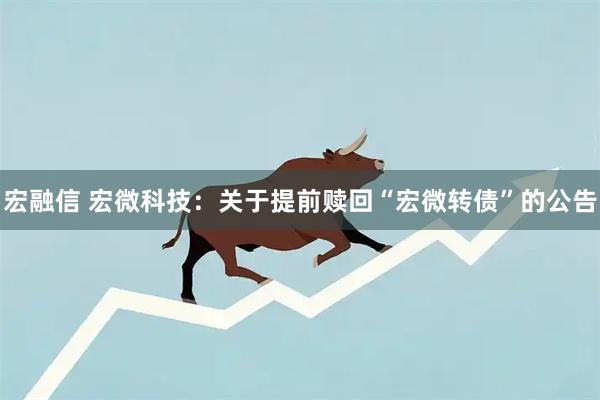 宏融信 宏微科技：关于提前赎回“宏微转债”的公告