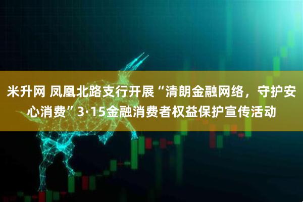 米升网 凤凰北路支行开展“清朗金融网络，守护安心消费”3·15金融消费者权益保护宣传活动