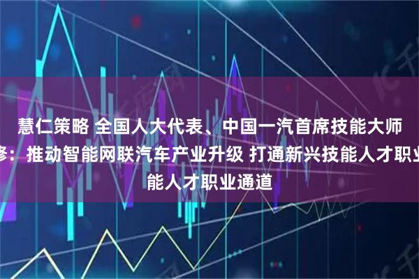 慧仁策略 全国人大代表、中国一汽首席技能大师杨永修：推动智能网联汽车产业升级 打通新兴技能人才职业通道