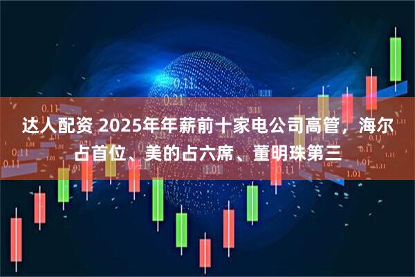 达人配资 2025年年薪前十家电公司高管，海尔占首位、美的占六席、董明珠第三