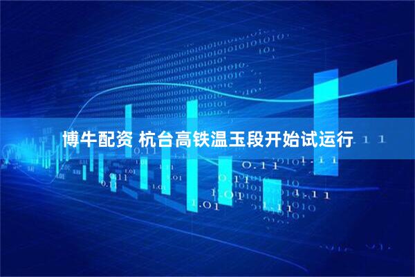博牛配资 杭台高铁温玉段开始试运行